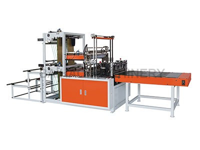 Double layer hot sealing cold cutting bag making machine