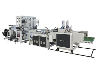 High Speed Heat Slitting 4/2 Lanes T-shirt Bag Making Machine (2Lanes Or 4Lanes Gusset)
